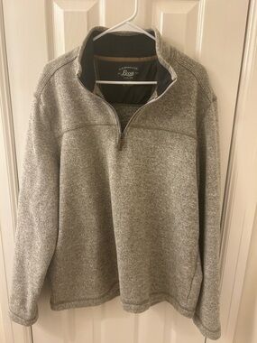 G.H. Bass & Co. Men's Light Gray Half-Zip Sweater